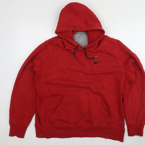 Nike Men's Red Pullover Hoodie Size L