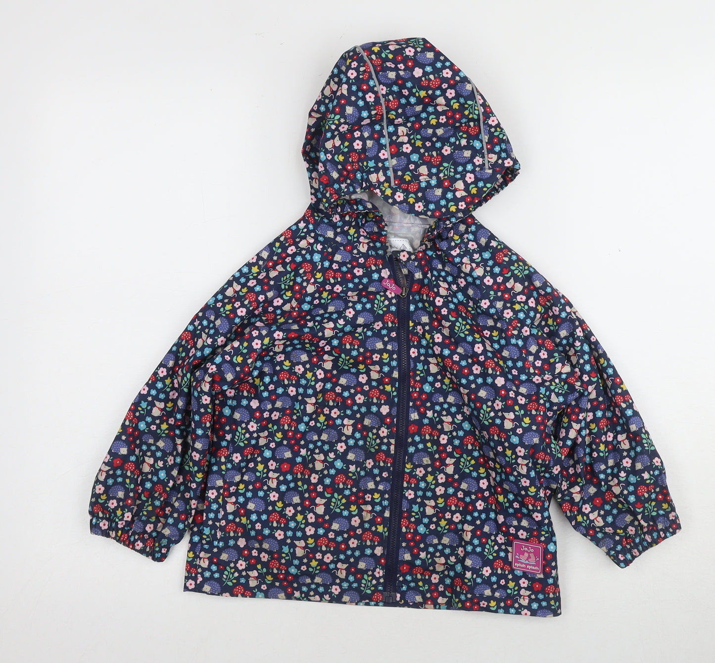 JoJo Maman Bébé Girls Rain Coat 3-4 Years Multicoloured