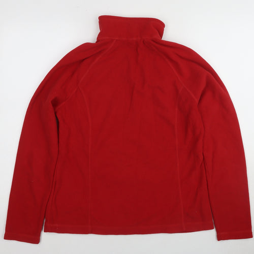 Lands' End Men's Red 1/4 Zip Fleece Sweatshirt S