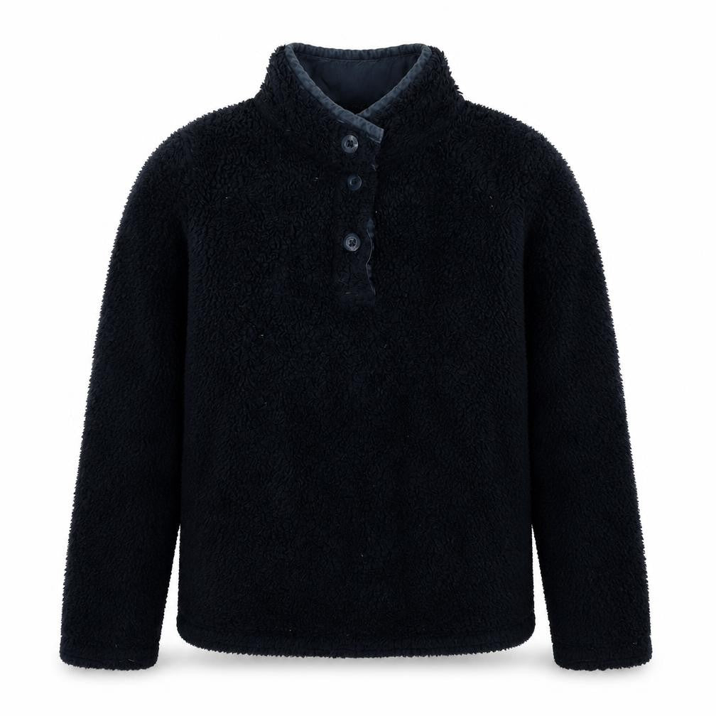 FatFace Boys Black Graphic Print Henley Sweatshirt 12-13 Years