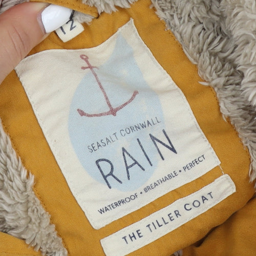 Seasalt Cornwall Women's Yellow Rain Coat Size 12