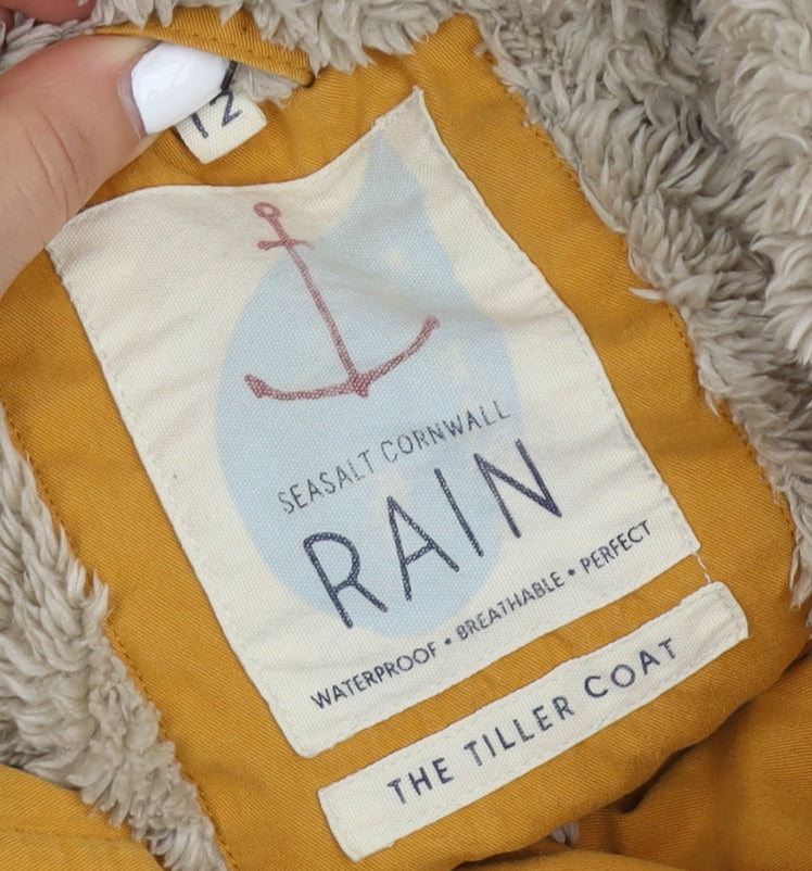 Seasalt Cornwall Women's Yellow Rain Coat Size 12