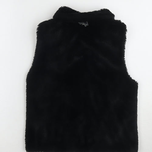 Abercrombie & Fitch Women's Black Faux Fur Waistcoat XS