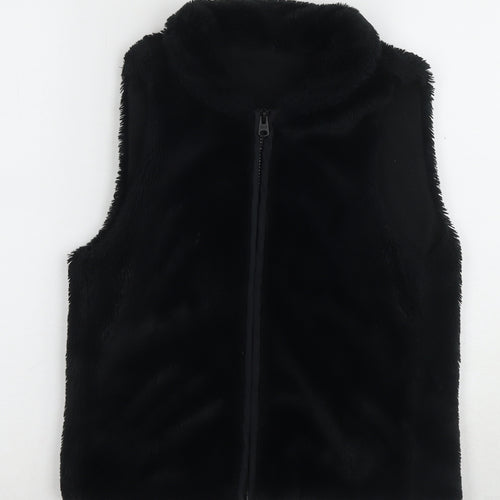 Abercrombie & Fitch Women's Black Faux Fur Waistcoat XS