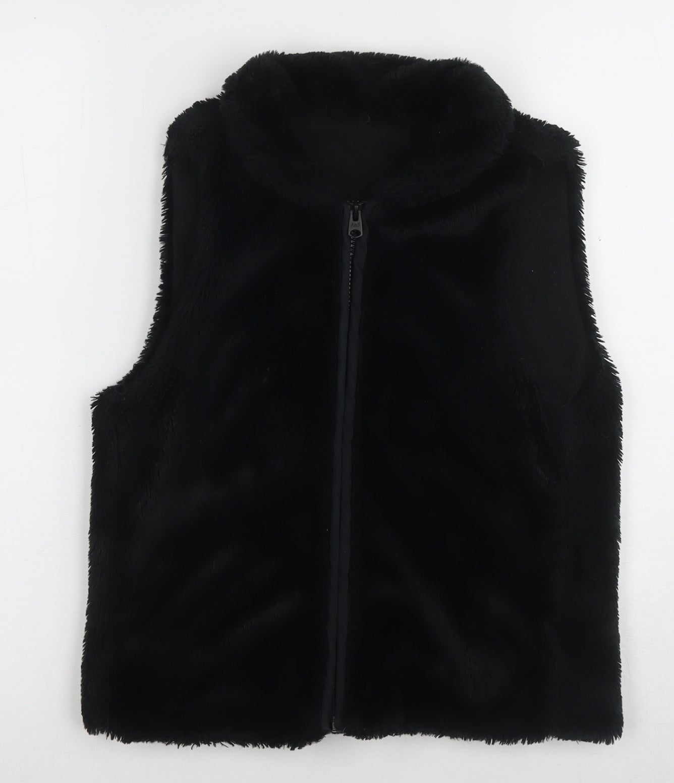 Abercrombie & Fitch Women's Black Faux Fur Waistcoat XS