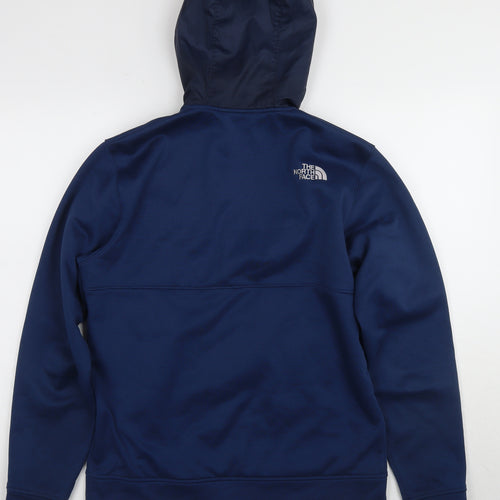 The North Face Men's Blue Hooded Windbreaker Jacket - S