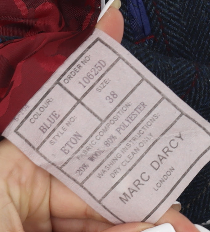 Marc Darcy Men's Blue Check Blazer Size 38