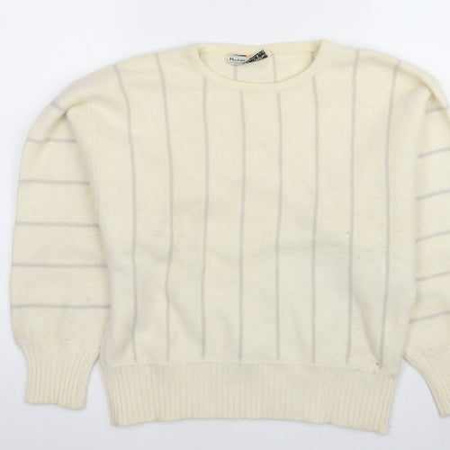 Mackintosh Women's Ivory Wool Stripe Jumper, Size M
