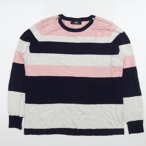 Wallis Women's Multicoloured Striped Pullover, UK 16