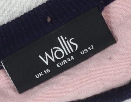 Wallis Women's Multicoloured Striped Pullover, UK 16