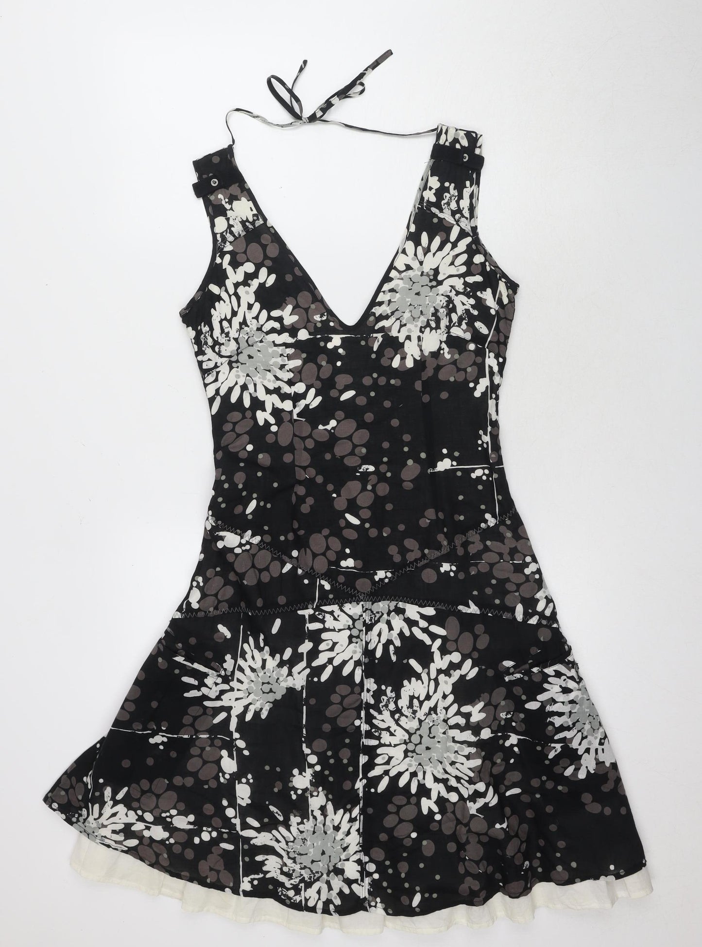 Firetrap Women's Black Floral Fit & Flare Dress 10