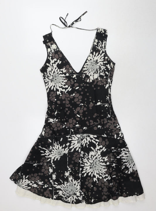 Firetrap Women's Black Floral Fit & Flare Dress 10