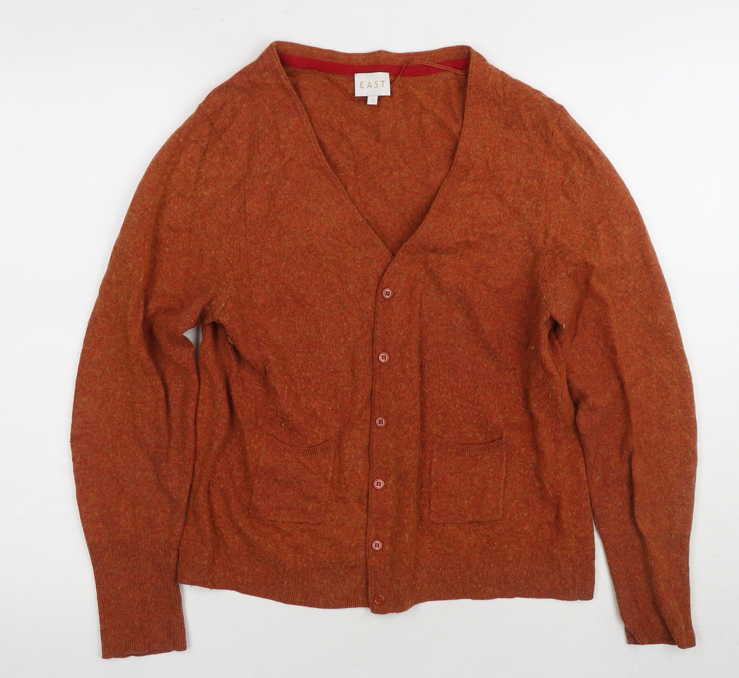 East Women's Brown Cardigan L V-Neck