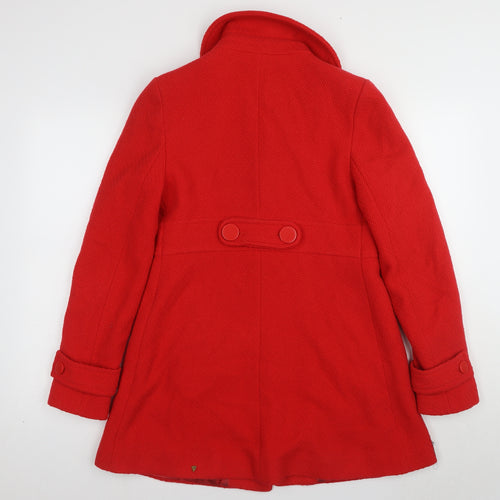 Jane Norman Women's Red Wool Coat, Size 10, Regular Fit