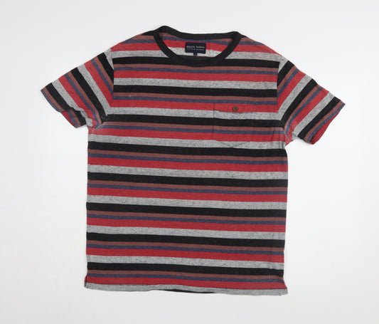 Shore Leave Men's Multicoloured Stripe T-Shirt, L