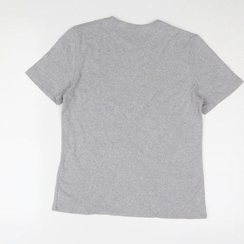 Marks and Spencer Women's Grey T-Shirt Size 12 - Casual Basic