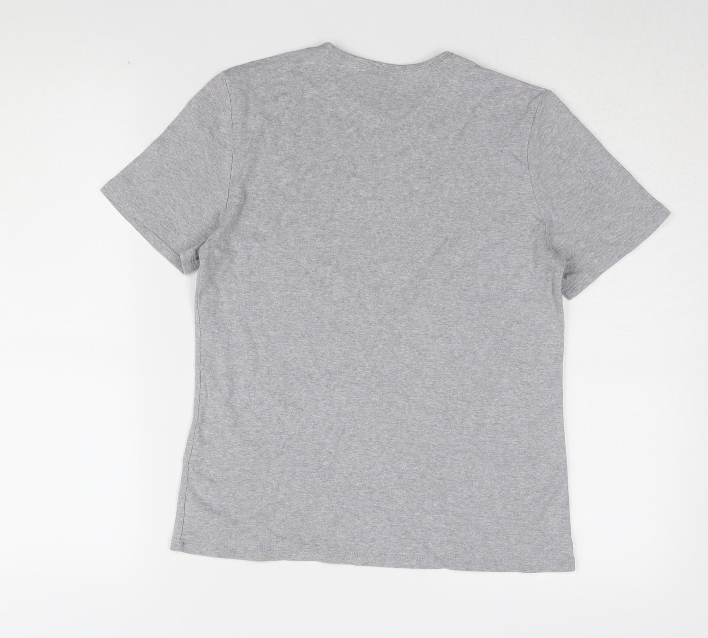 Marks and Spencer Women's Grey T-Shirt Size 12 - Casual Basic