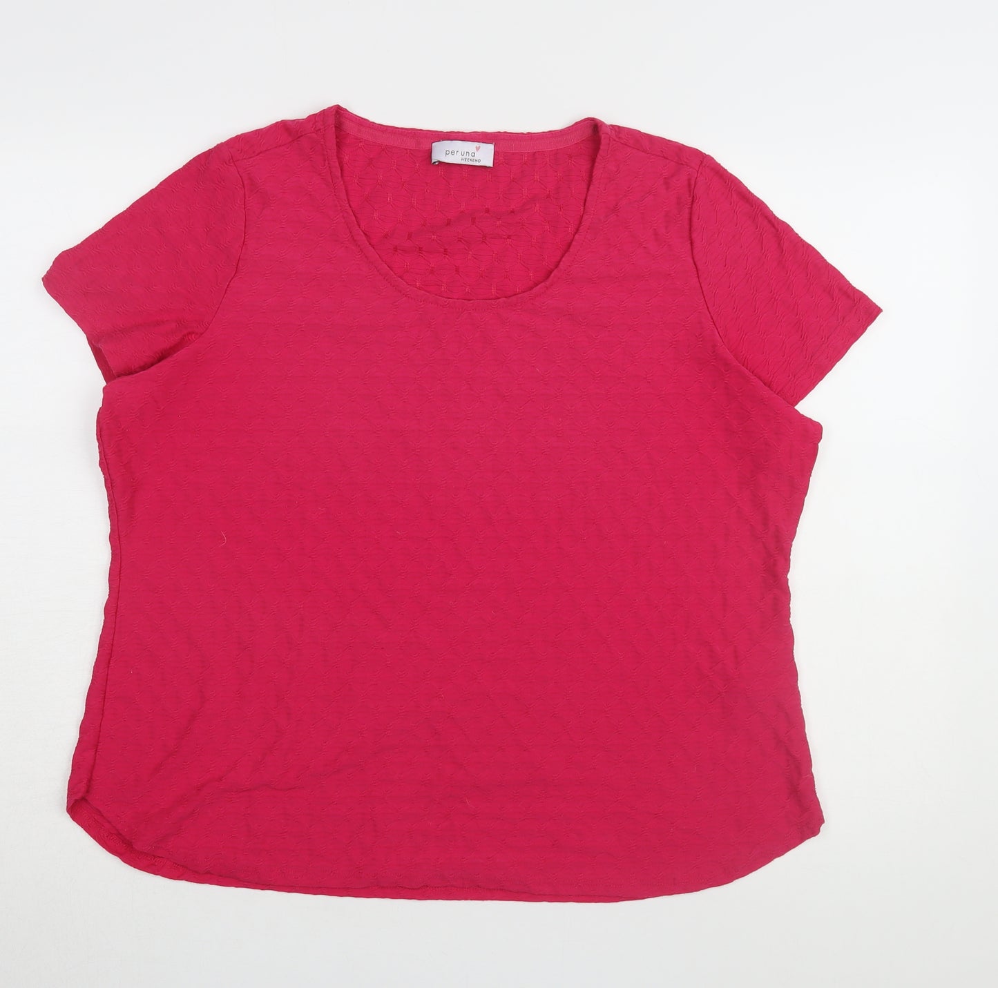 Marks and Spencer Women's Red Basic T-Shirt UK 20