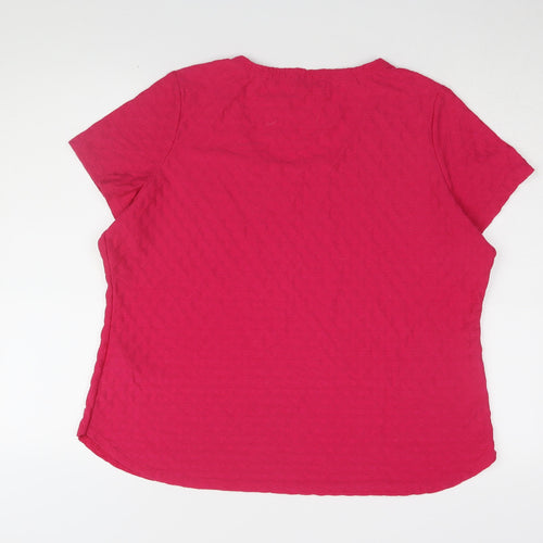 Marks and Spencer Women's Red Basic T-Shirt UK 20