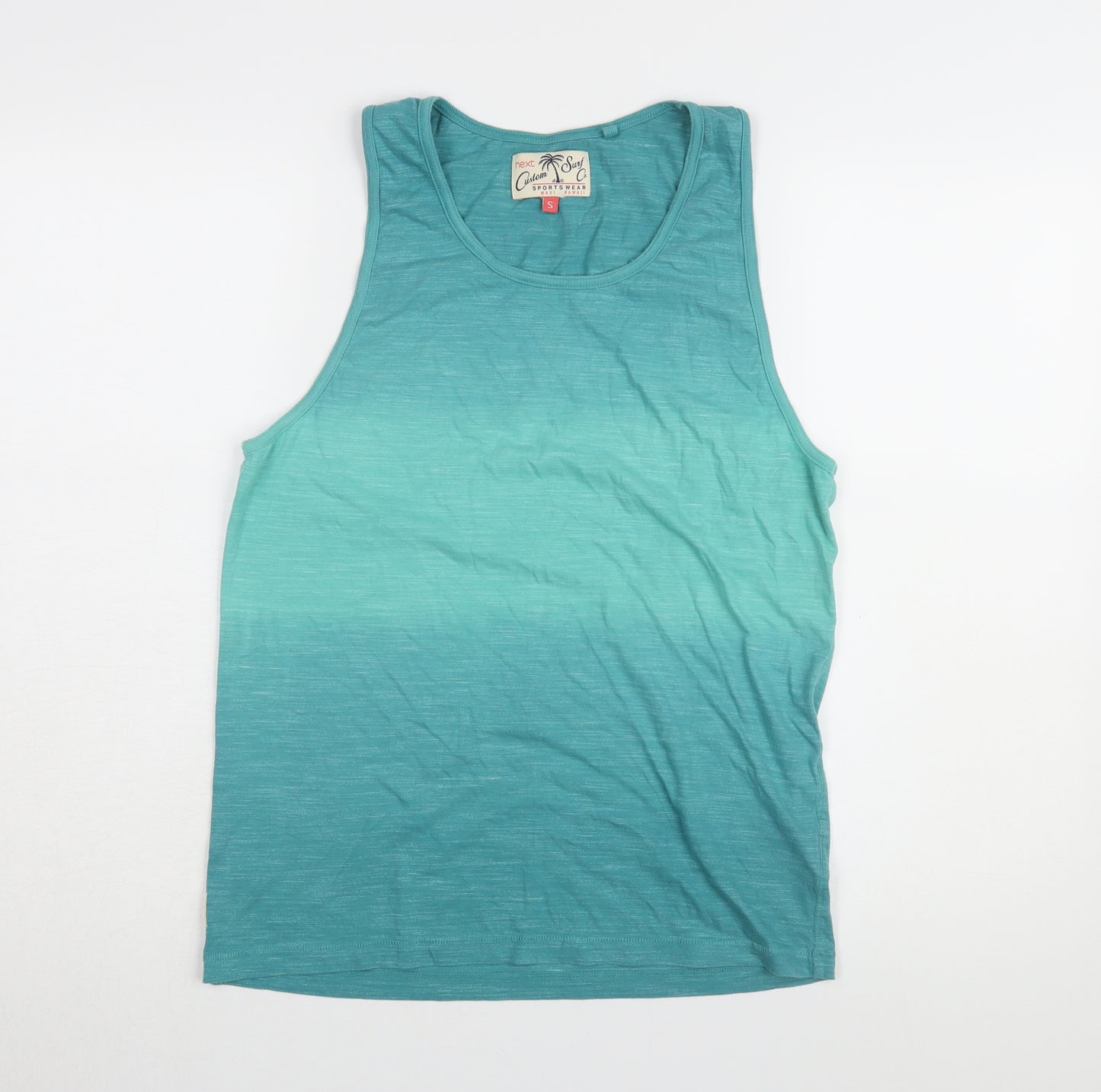 Next Men's Green Sleeveless Cotton T-Shirt S