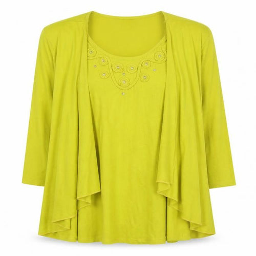 Jenny Loyd Women's Green Blouse, Size 12, Beaded Detail