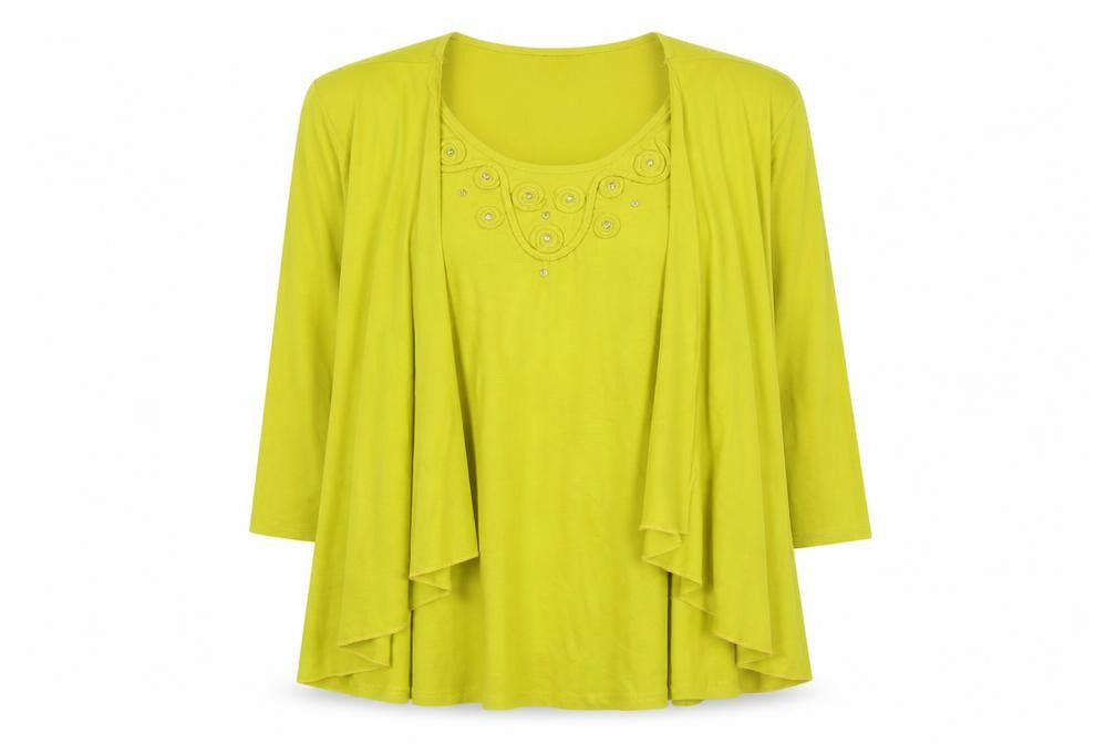 Jenny Loyd Women's Green Blouse, Size 12, Beaded Detail