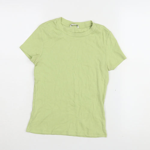 Monki Women's Green Slim Fit Basic T-Shirt S