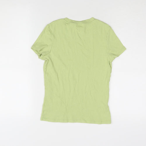 Monki Women's Green Slim Fit Basic T-Shirt S