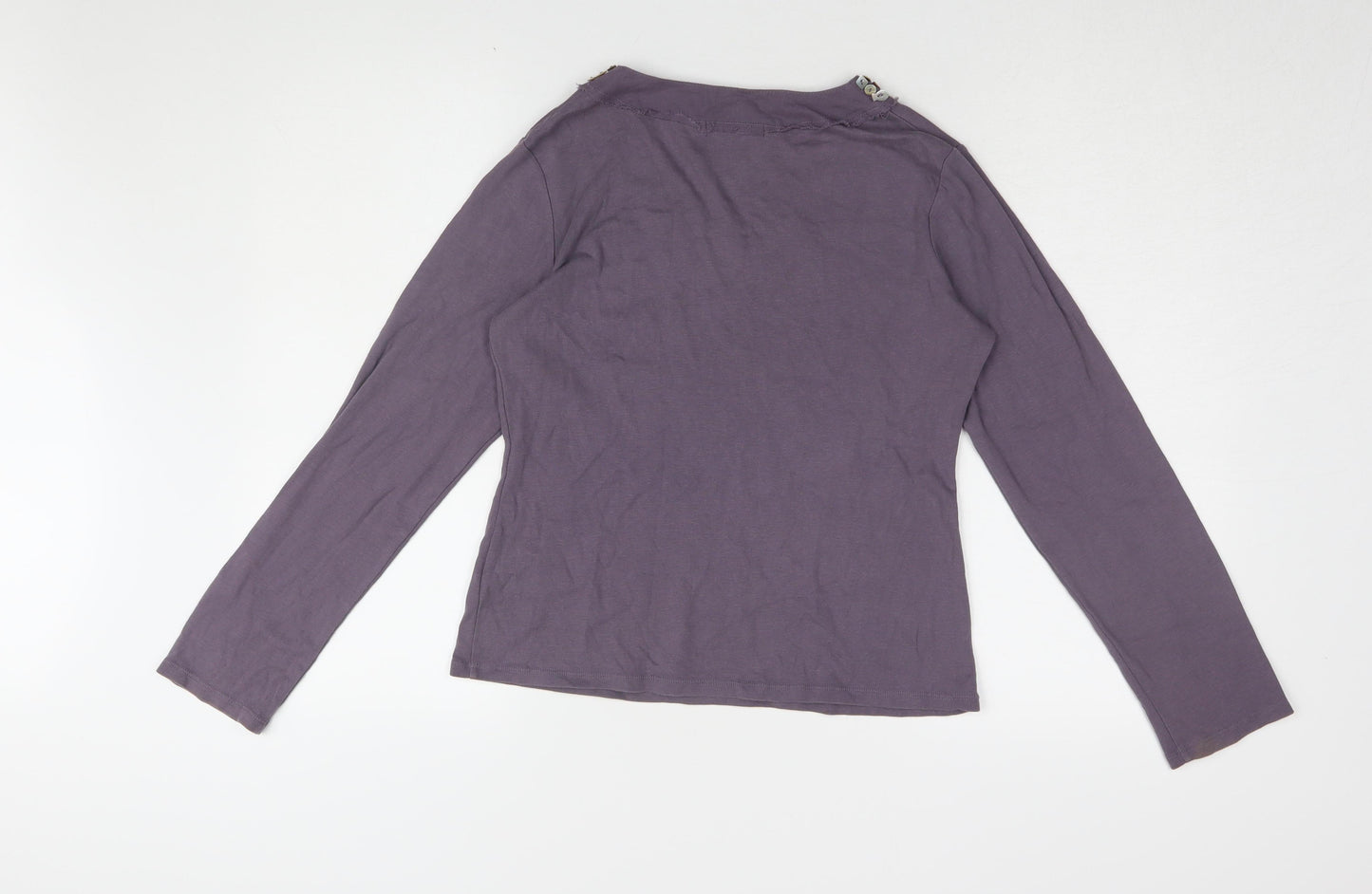 Boden Women's Purple Sequin Long Sleeve Top XL