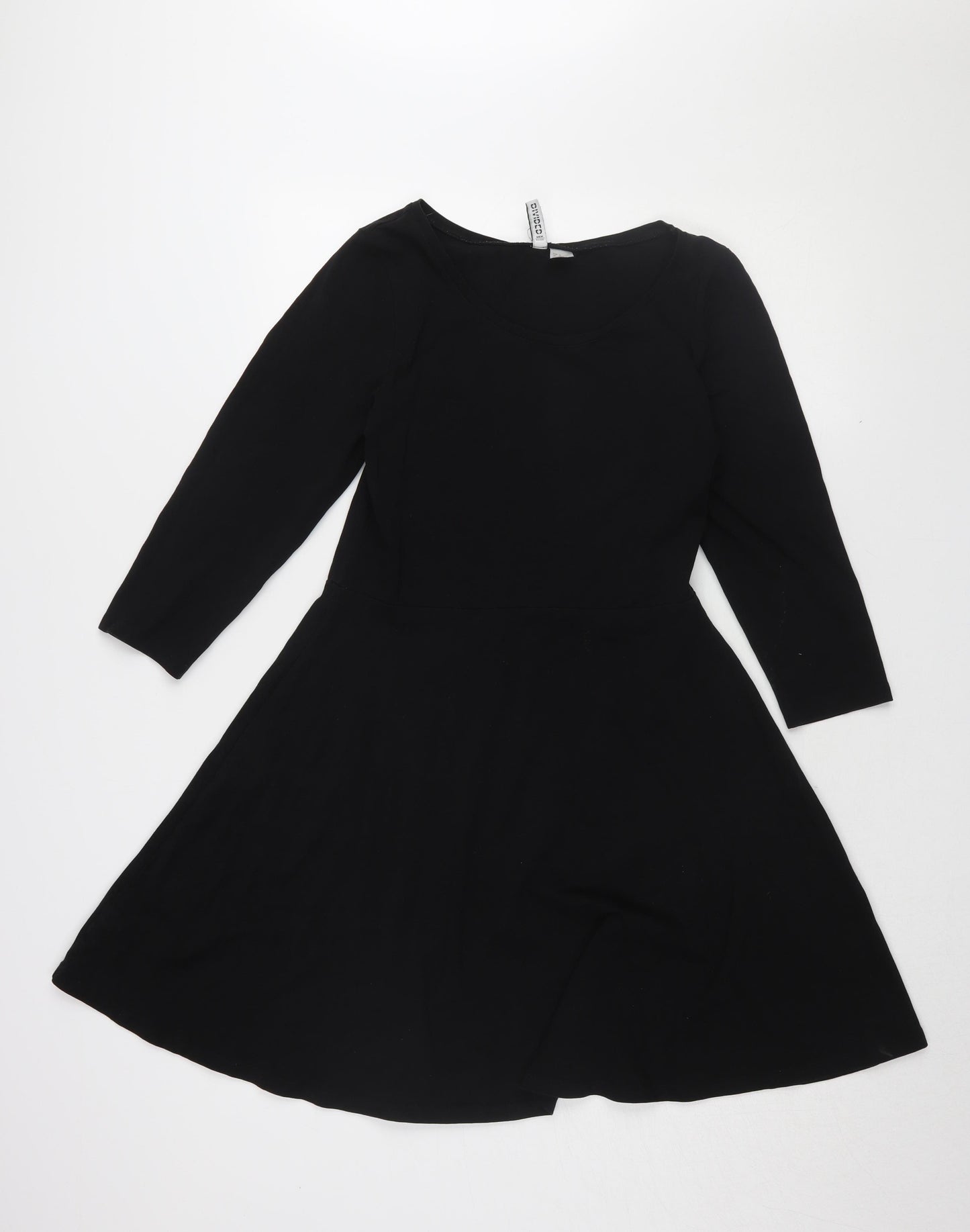 H&M Women's Black Fit & Flare Dress Size 12