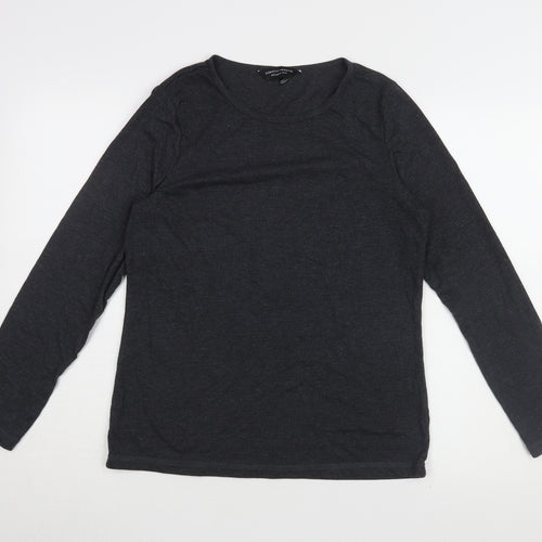 Dorothy Perkins Women's Black Basic Long Sleeve T-Shirt Size 12