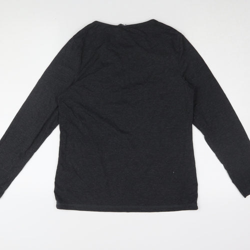 Dorothy Perkins Women's Black Basic Long Sleeve T-Shirt Size 12