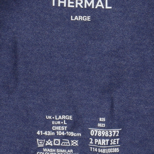 Marks and Spencer Men's Blue L Thermal T-Shirt