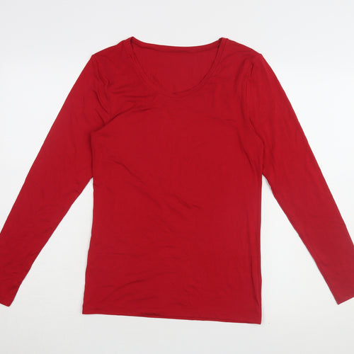 Marks & Spencer Red Long Sleeve Women's T-Shirt Size 16