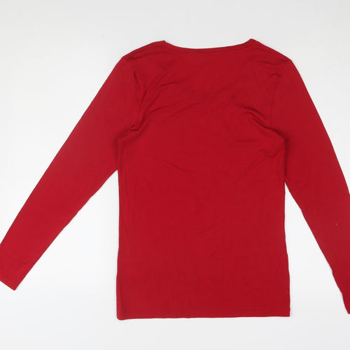 Marks & Spencer Red Long Sleeve Women's T-Shirt Size 16