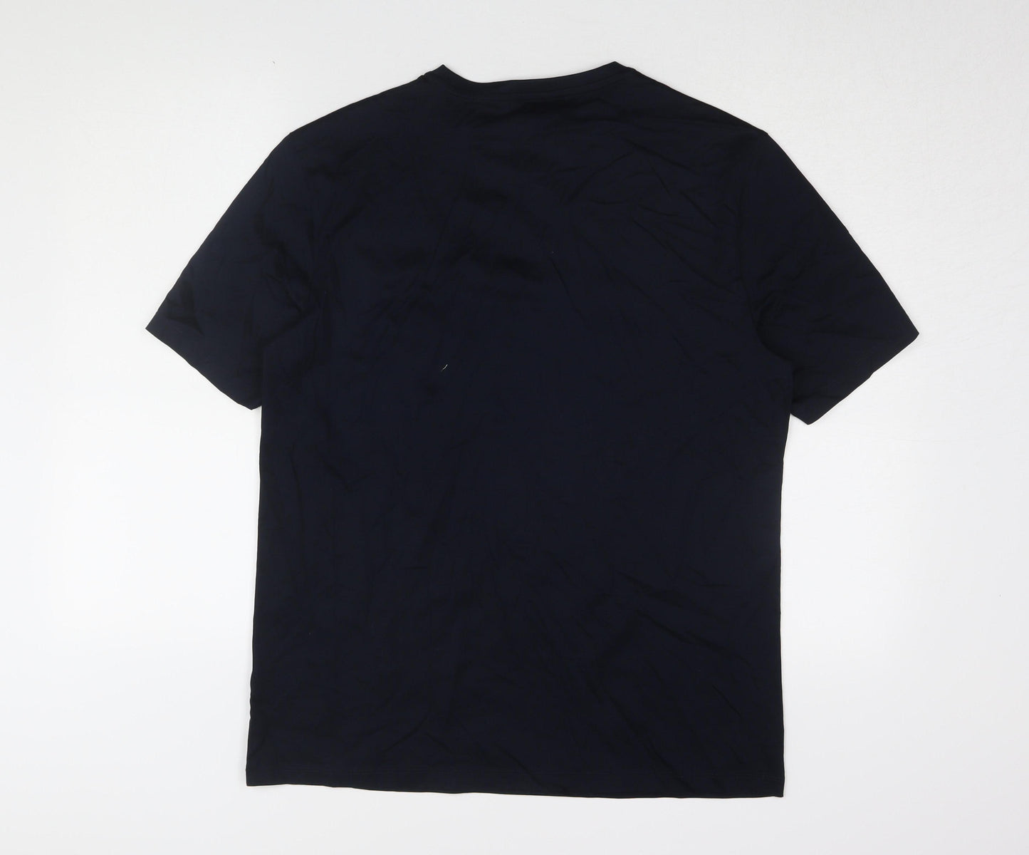 Marks and Spencer Men's Blue Cotton T-Shirt Size M