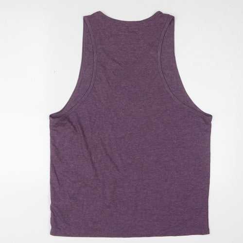 Topman Men's XL Purple Sleeveless Slim Fit T-Shirt