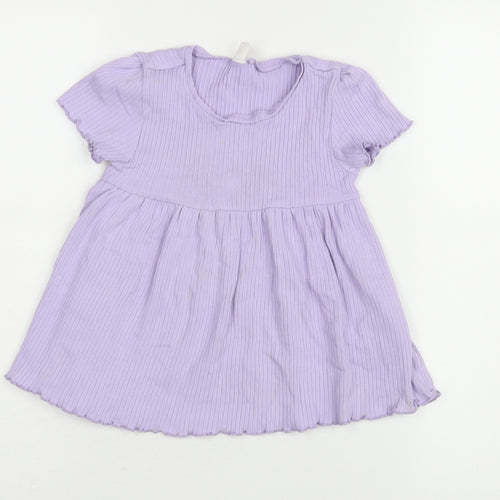 Next Girls Purple A-Line Dress, 5-6 Years, Cotton Blend