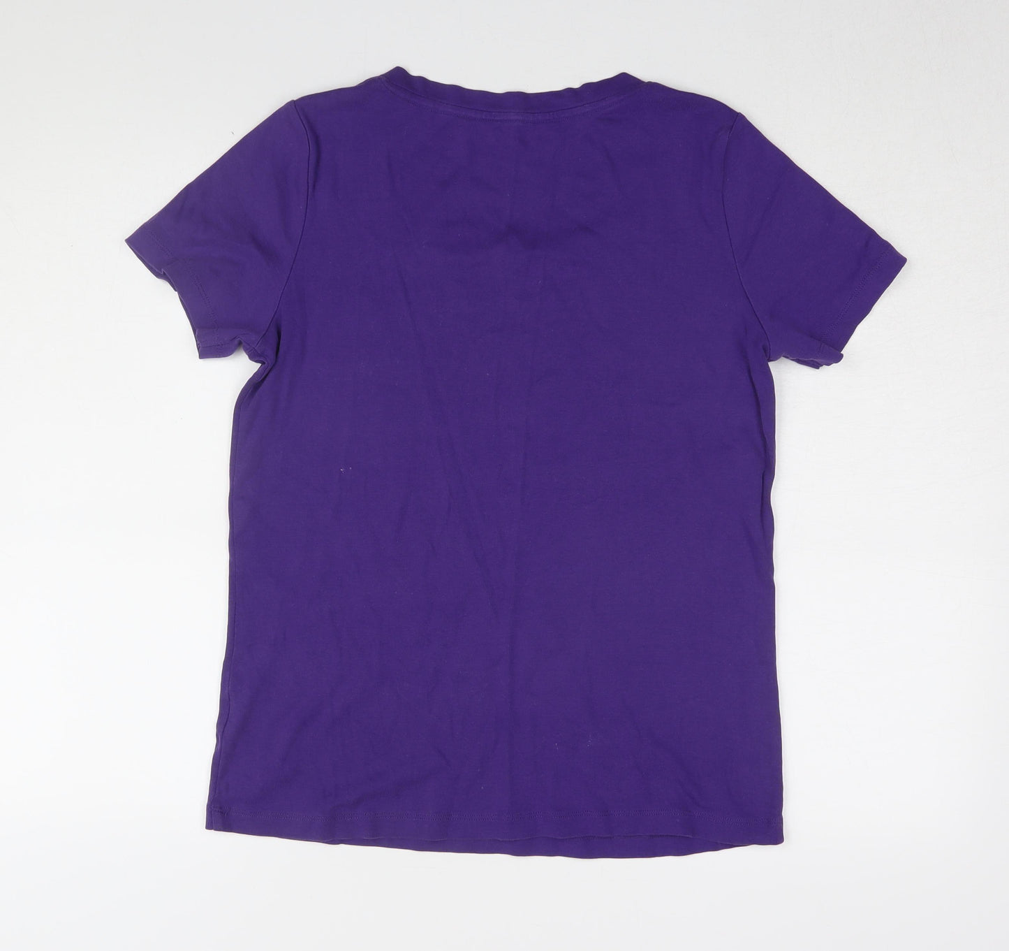 BM Essentials Women's Purple T-Shirt M Square Neck