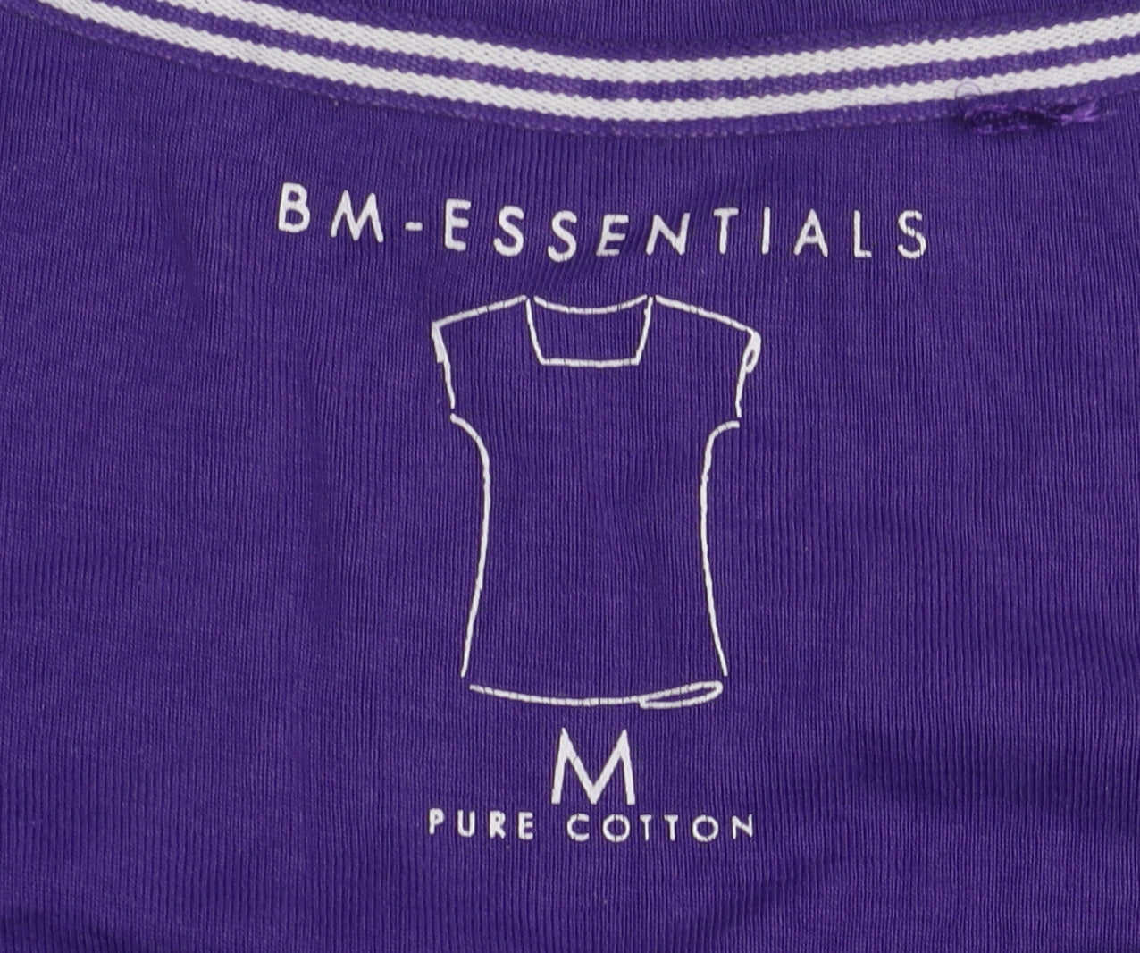 BM Essentials Women's Purple T-Shirt M Square Neck