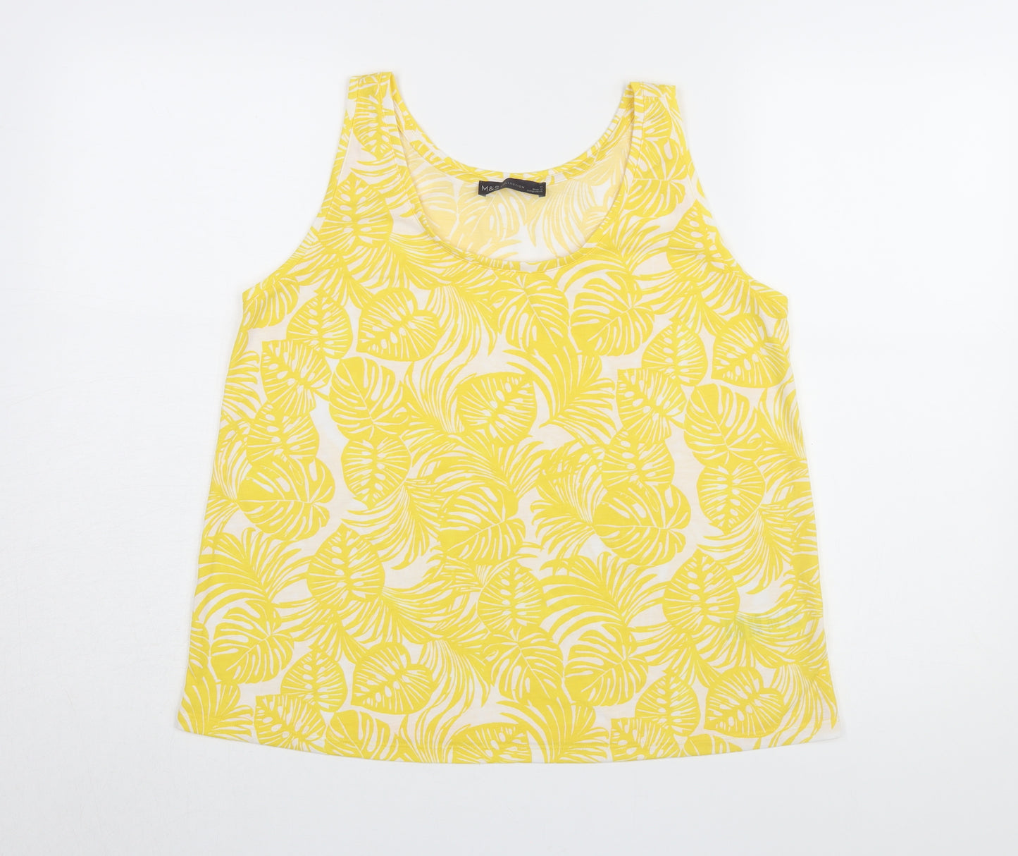 Marks and Spencer Women's Yellow Tank Top Size 12