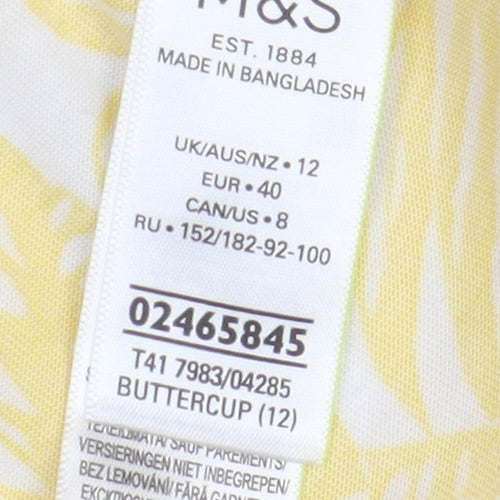 Marks and Spencer Women's Yellow Tank Top Size 12