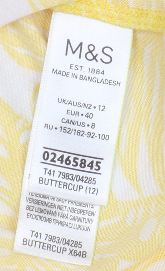 Marks and Spencer Women's Yellow Tank Top Size 12