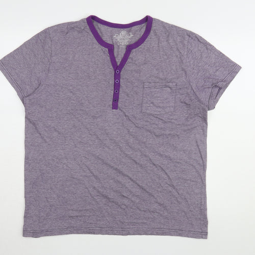 Burton Men's Purple Henley T-Shirt, M, Cotton