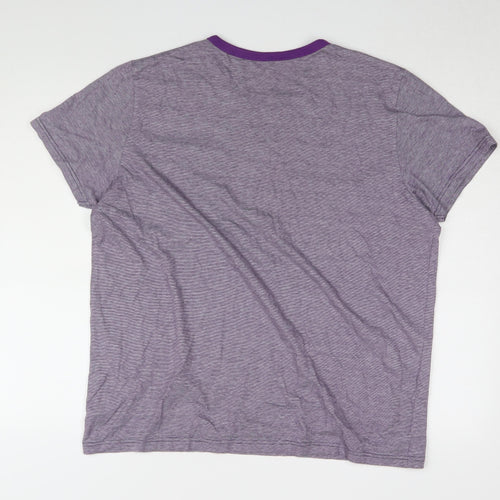 Burton Men's Purple Henley T-Shirt, M, Cotton