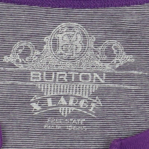 Burton Men's Purple Henley T-Shirt, M, Cotton