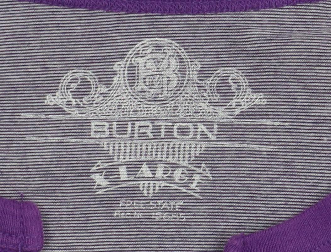 Burton Men's Purple Henley T-Shirt, M, Cotton