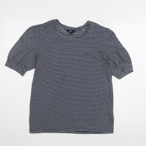 Next Women's Blue Striped T-Shirt Size 10