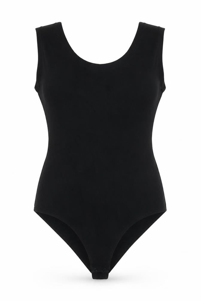 Front view of Gap Women's Black Sleeveless Bodysuit Large
