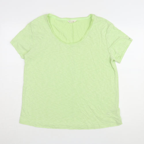 Marks and Spencer Women Green Basic T-Shirt Size 16